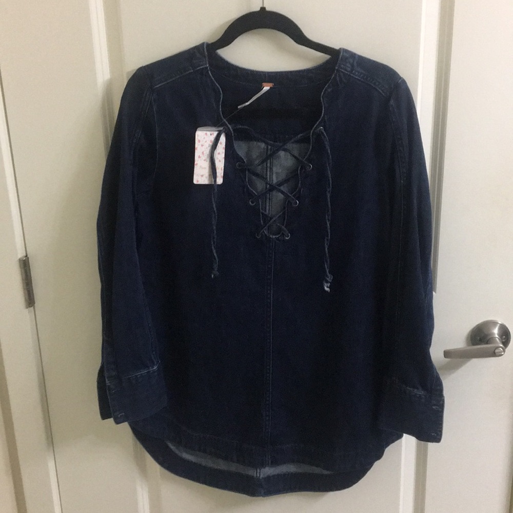 Free People Denim Tunic